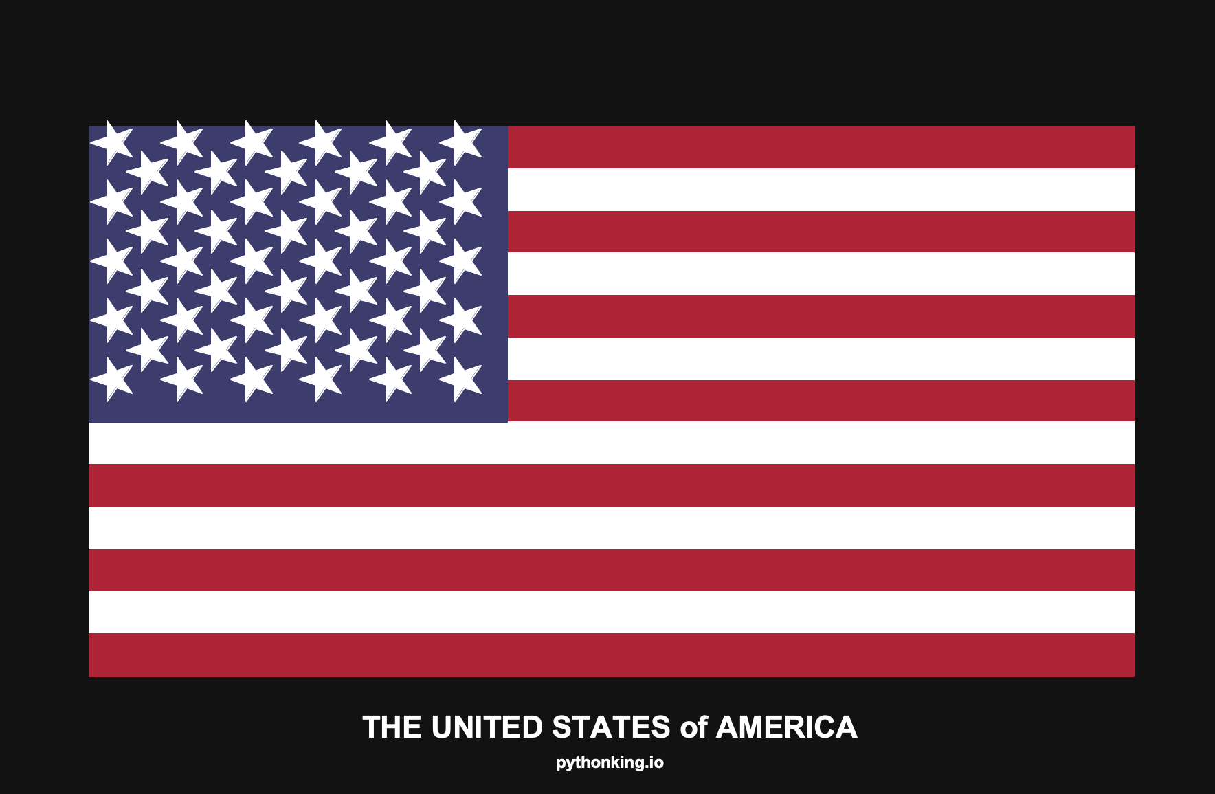 Draw USA flag with Python